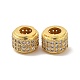 Perles de zircone cubique de placage de rack en laiton KK-G457-09G-02-2