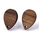 Walnut Wood Stud Earring Findings MAK-N033-007-2