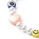 Imitazione plastica abs perla e imitazione cinturini mobili perle di vetro bicono di cristallo austriaco HJEW-JM00554-6
