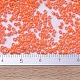 MIYUKIデリカビーズ小  シリンダー  日本製シードビーズ  15/0  （dbs0161)不透明なオレンジ色のab  1.1x1.3mm  穴：0.7mm  約175000個/袋  50 G /袋 SEED-X0054-DBS0161-4