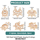 BENECREAT 6Pcs 3 Styles Brass Cubic Zirconia Chandelier Component Links ZIRC-BC0001-18-2
