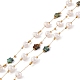 Chaînes perlées d'étoiles et de perles de turquoise africaine naturelle (jaspe) CHS-I018-01G-02-1