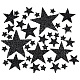 AHANDMAKER 38Pcs Star Iron on Patches Hot Glue Rhinestone Stars Glitter Patches Star Patches for Clothing DIY Decorative Patches for Dress Jeans Jackets Handbag Clothing(Black) PATC-PH0001-06-1