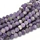 Frosted Natural Amethyst Round Bead Strands X-G-L357-8mm-07-1