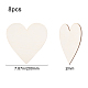 Gorgecraft 8 pz a forma di cuore in legno WOOD-WH0101-37C-2