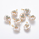 Colgantes naturales de perlas cultivadas de agua dulce PEAR-L027-05-2