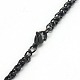 Trendy Men's 201 Stainless Steel Wheat Chain Necklaces NJEW-L043A-45B-3