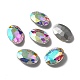Cabochons en verre avec strass de dos avec point&nbsp;DIY-WH0043-57E-01-1