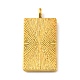 合金のチベット風チャーム  タロット模様の長方形  アンティーク黄金  26x13x2mm  穴：2mm TARO-PW0001-01B-G-2