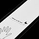 紙ブレスレットディスプレイカード  セロハンバッグ付き  手模様の長方形  ホワイト  カード：19.5x4x0.05センチメートル  バッグ：25x5x0.01センチメートル OPP-C002-09A-4