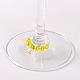Imitazione acrilico charms in vetro perla perline vino AJEW-JO00024-05-2