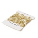 ラックめっき真鍮連チェーン  プラスチックのハートビーズ付き  ハンダ付け  カード用紙付き  ゴールド  8x6x4mm CHC-C026-04-4