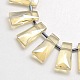 Faceted Electroplate Crystal Glass Trapezoid Beads Strands EGLA-F072B-01-1