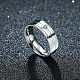 Regali di san valentino anelli per uomo in acciaio al titanio con zirconi cubici RJEW-BB16438-10-5