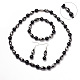 Collares y pulseras elásticas y aretes colgantes conjuntos de joyas SJEW-I198-02P-1