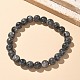 Bracelets extensibles en perles de larvikite naturelles&nbsp;BJEW-K212-B-046-2