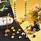 PH PandaHall 192pcs 14 Styles Sunflower Wooden Beads 16mm Bee Loose Round Beads Colorful Painted Wood Beads Yellow Beads for Summer Christmas Thanksgiving Farmhouse Jewelry Making Home Decor Macrame WOOD-PH0002-43-5