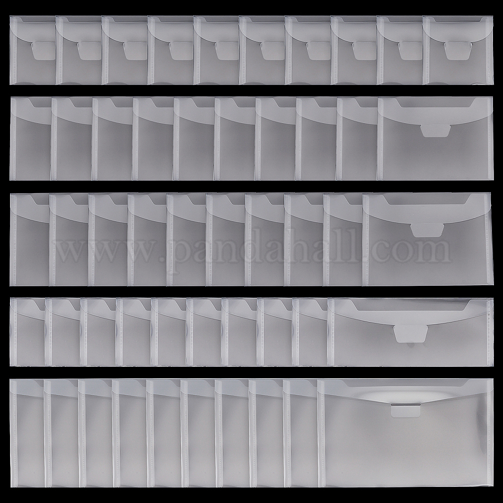 Shop GLOBLELAND 50Pieces Clear Stamp and Die Storage Bag Pockets 5Size PVC Plastic Stamp Seal