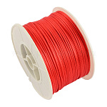 Hilo de nylon redondo, Cordón de satén de cola de rata, para la toma de nudo chino, rojo, 1mm, 100 yardas / rodillo