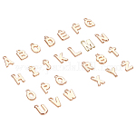 Латунь подвески, алфавит, реальный 18k позолоченный, Письмо ~ Z, 8~8.5x4~6x1.5 мм, отверстие : 0.8 мм
