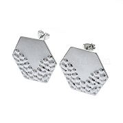 Серьги-гвоздики из нержавеющей стали 201 EJEW-K270-31P