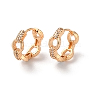 Серьги-кольца из латуни со стразами EJEW-K256-56KCG
