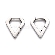 Серьги-кольца Huggie Hoop из нержавеющей стали 304 STAS-H156-17A-P