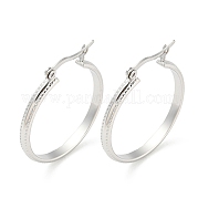 304 Stainless Steel Hoop Earrings EJEW-I290-06P