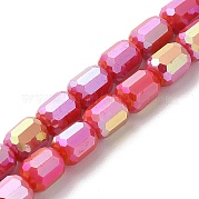 Стеклянные бусины с гальваническим покрытием  EGLA-D030-06C