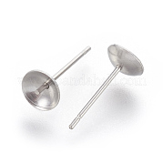 Фурнитура для сережек-гвоздиков из нержавеющей стали STAS-F186-02P-6mm