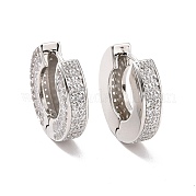 Прозрачные серьги-кольца с фианитами KK-D079-06P