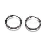 Серьги-кольца Huggie Hoop из нержавеющей стали 304 EJEW-F111A-20mm-B