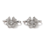 Латунный микро pave прозрачный кубик циркония подвески KK-P239-19P
