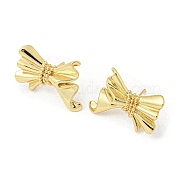 Серьги-гвоздики из латуни с бантом EJEW-F331-31G