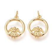 Латунные подвески ZIRC-I044-36G