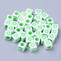  UUYYEO 400 Pcs Acrylic Cube Letter Beads Small Square