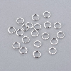 Anillos de salto abiertos de acero inoxidable 304 resistentes al deslustre, plata, 20 diámetro, 4x0.8mm, diámetro interior: 2.5 mm