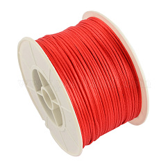 Cordones de cola de rata de satén de nailon, Hilos para abalorios para la fabricación de pulseras, bisutería, nudo chino, macramé, manualidades., rojo, 1mm, 100 yardas / rodillo