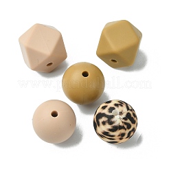 Perline focali in silicone alimentare rotonde/poligonali&nbsp;SIL-F003-06A