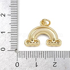 Colgantes de esmalte de circonita cúbica transparente con micro pavé de latón&nbsp;KK-Z123-14G