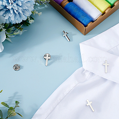 4 pieza de alfileres de solapa de aleación cruzada para mochilas y ropa&nbsp;JEWB-PH0001-85P