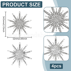 4 spilla in lega con strass per vestiti&nbsp;JEWB-PH0001-61P