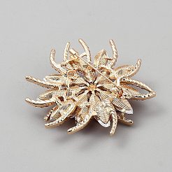Épingles à revers en alliage de verre et strass pour fête de mariage&nbsp;JEWB-WH0001-42G-04