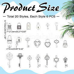 120 pendentif clé en alliage de style tibétain&nbsp;FIND-ME0002-08