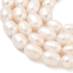Fili di perle di perle d'acqua dolce coltivate naturali&nbsp;PEAR-D003-01D-10