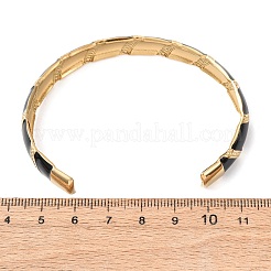 Bracelets en acier inoxydable 304 émaillé pour femmes&nbsp;BJEW-H637-01G