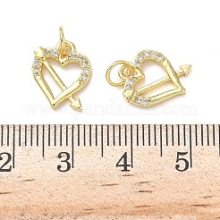 Pendentifs avec zircon cubiques à micro-pavés en laiton&nbsp;KK-I379-15G-06