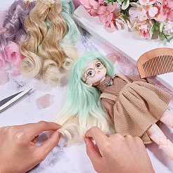 3 Stück Puppenhaare aus Hochtemperaturfaser in 3 Farben&nbsp;DIY-GL0006-25