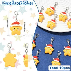 10 pz decorazioni pendenti in resina&nbsp;HJEW-YW00373