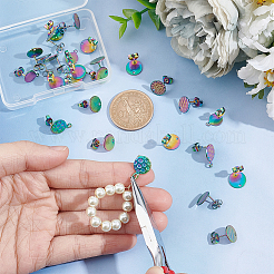 28 pièce de 7 styles de boucles d'oreilles à tige en acier inoxydable 304 avec placage ionique (IP)&nbsp;STAS-UN0040-49